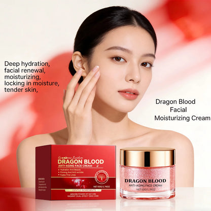 Dragon Blood Face Cream Anti Aging Fade Fine Lines Moisturizing Nourishing Skin Hydrating Improve Dry Skin Firming Face Care by PETAL & GLOW