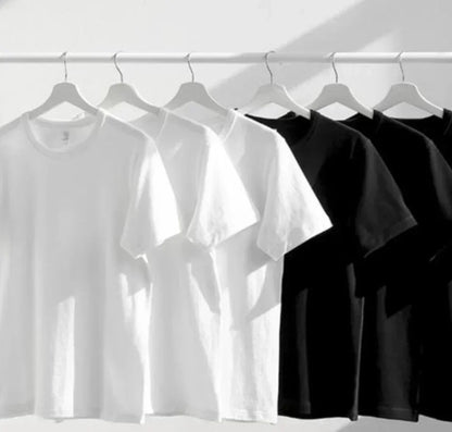 メンズTシャツ - 白と赤の翼のデザインが入ったブラックカジュアル半袖トップス。普段使い、ジム、パーティーに。