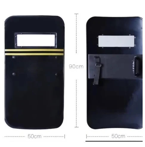 Riot Shield Security Handheld Transparent PC Square/Round Shield Campus Shield by PETAL & GLOW