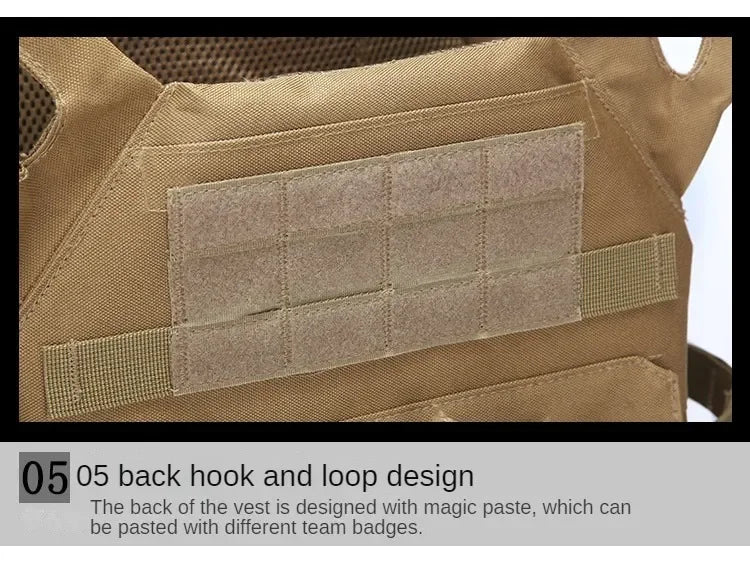 Nylon Tactical Vest Body Armor Hunting Carrier Airsoft Accessory Combat MOLLE Camo Cosplay Army Vest CS Game Jungle Equipment by PETAL & GLOW