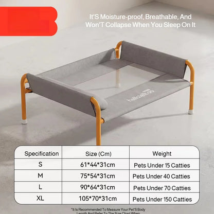 Dog camping bed, suitable for all seasons, removable and washable, off-the-ground and moisture-proof