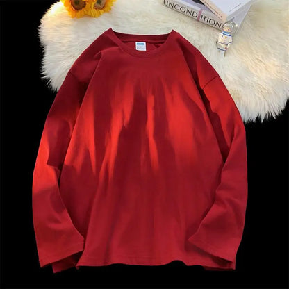 メンズ ブランクTシャツ ホワイト S-3XL オーバーサイズ 無地 ラージサイズ ファッション 長袖 トップス 男女兼用