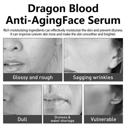 Dragon Blood Facial Serum Fade Fine Lines Lifting Firming Smooth Nourishing Brighten Face Skin Rejuvenation Essence Moisturizing by PETAL & GLOW