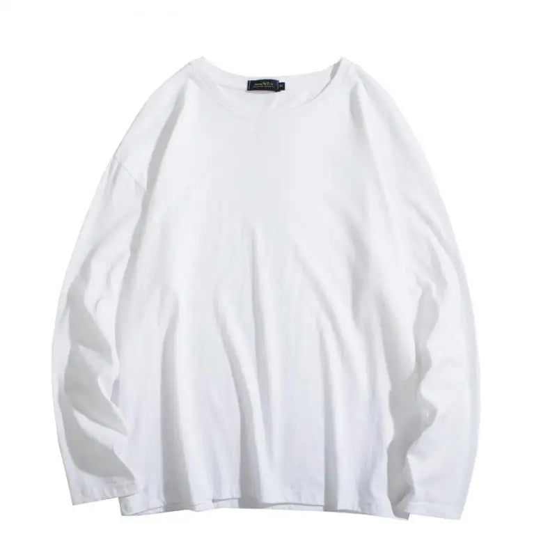 メンズ ブランクTシャツ ホワイト S-3XL オーバーサイズ 無地 ラージサイズ ファッション 長袖 トップス 男女兼用
