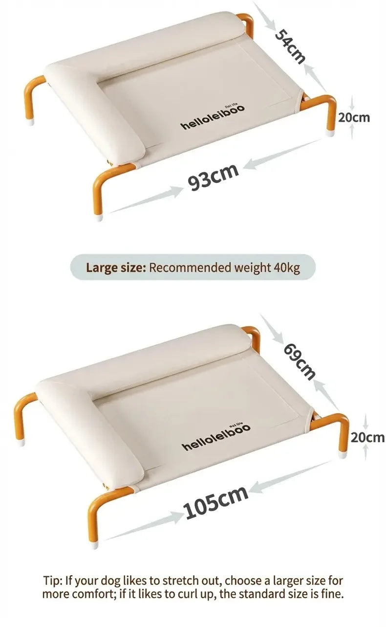 Dog camping bed, suitable for all seasons, removable and washable, off-the-ground and moisture-proof