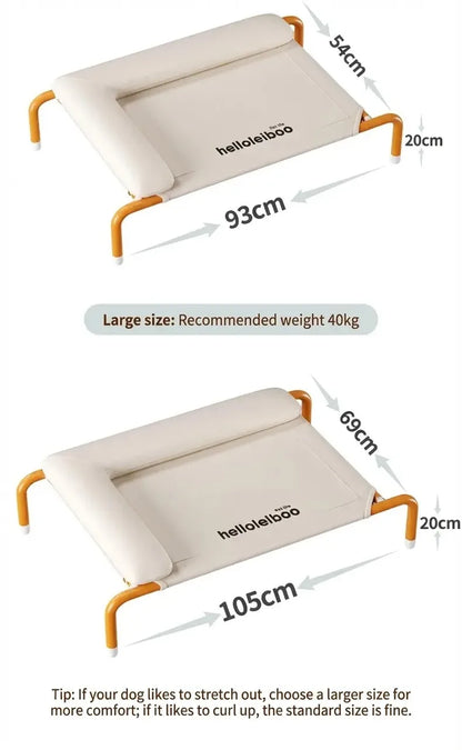 Dog camping bed, suitable for all seasons, removable and washable, off-the-ground and moisture-proof