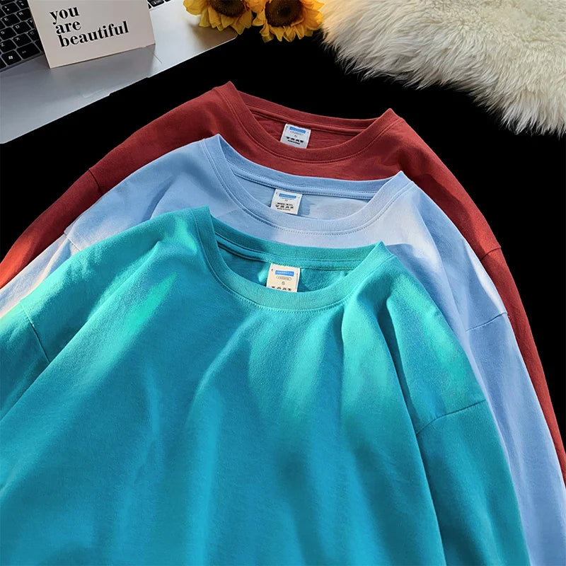 メンズ ブランクTシャツ ホワイト S-3XL オーバーサイズ 無地 ラージサイズ ファッション 長袖 トップス 男女兼用