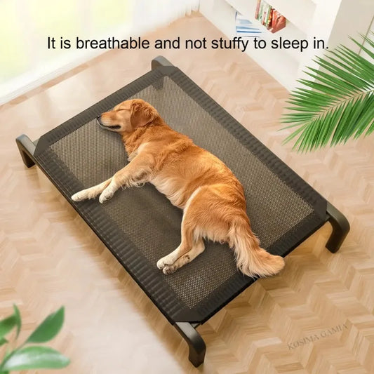 犬用ベッド 夏用 犬用ベッド 通気性 大型犬用キャンプベッド 寝床 取り外し可能 洗えるソファベッド ペットクッションマット