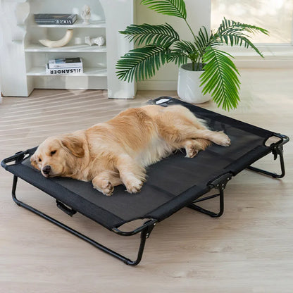 犬用ベッド 大型犬用通気性ドッグベッド キャンプ用スリーピングマット 犬小屋 防湿性 噛みつき防止 折りたたみ式犬小屋