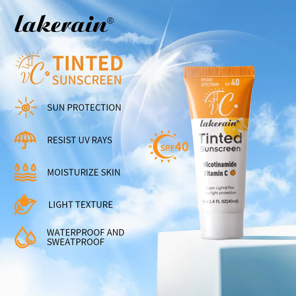 SPF40 色付き保湿VC日焼け止め スキンプロテクション リフレッシングメイクアップ サンスクリーンクリーム UVアンチエイジングレジスタンス 日焼け止め