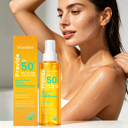100ML SPF50 日焼け止めスプレー ベタつかない 肌保護 保湿 なめらかさ向上 リフレッシュ 日焼け防止 日焼け止めスプレー
