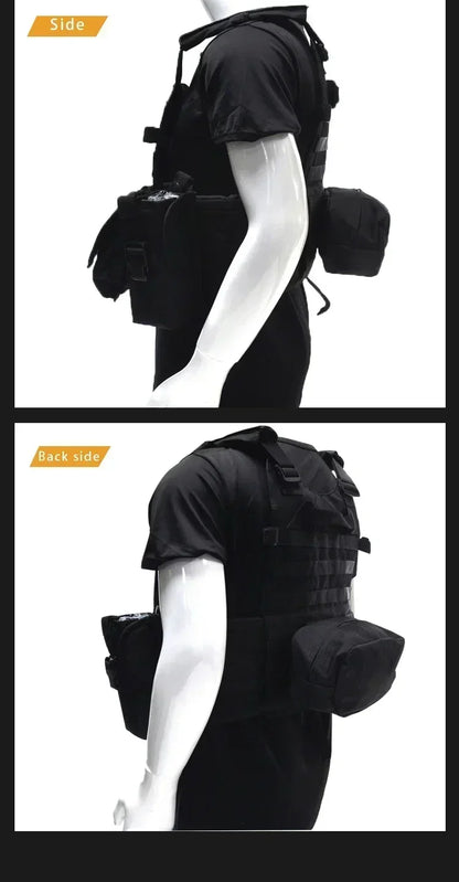 2026 Military Tactical Vest Body Armor Combat Army Gear Hunting Plate Carrier Airsoft Accessories Wargame Pouch Vest by PETAL & GLOW