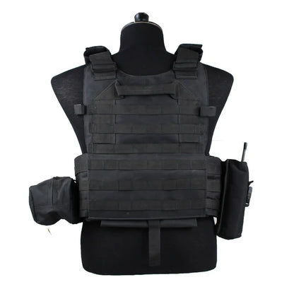 Adult Military Tactical Vest Body Armor Protection Plate Carrier Airsoft Accessories Outdoor Hunting Combat Equipment MOLLE Vest by PETAL & GLOW