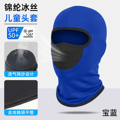アウトドアサイクリングヘッドバンド 防風日焼け止めフェイスマスク フルフェイス メンズ バイク スポーツ ネックプロテクター アイスシルクネックカバー