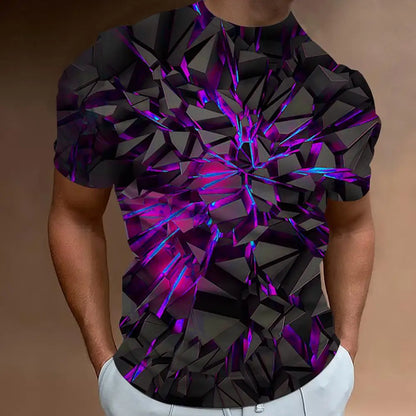 メンズ ファッション Tシャツ 3Dラインプリント 男性用 ストリート デザイナー 半袖 オーバーサイズ トップス Tシャツ 日常 カジュアル スポーツウェア