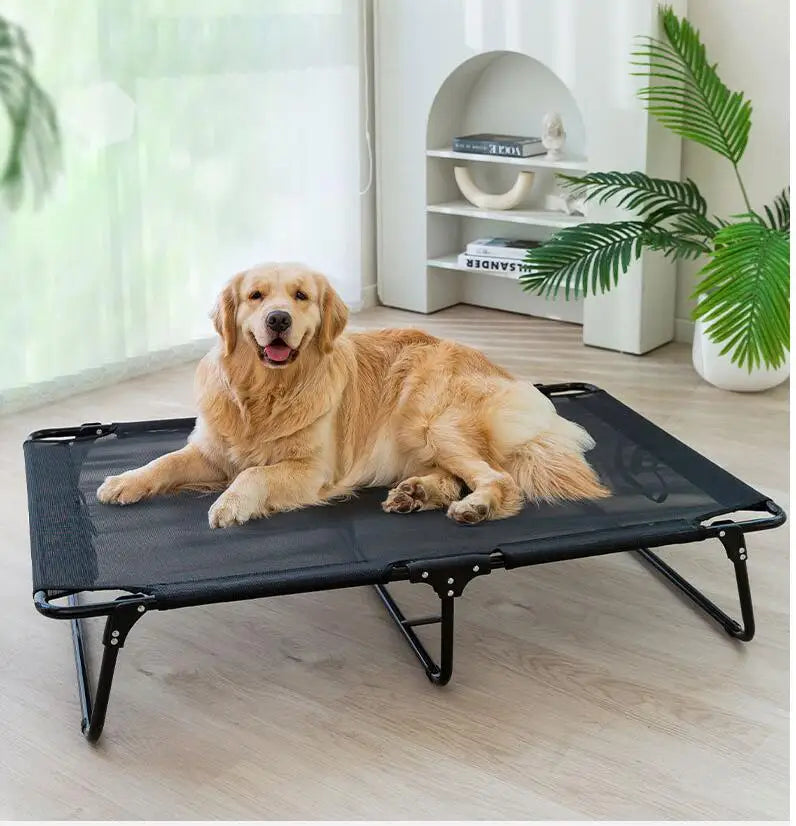 犬用ベッド 大型犬用通気性ドッグベッド キャンプ用スリーピングマット 犬小屋 防湿性 噛みつき防止 折りたたみ式犬小屋