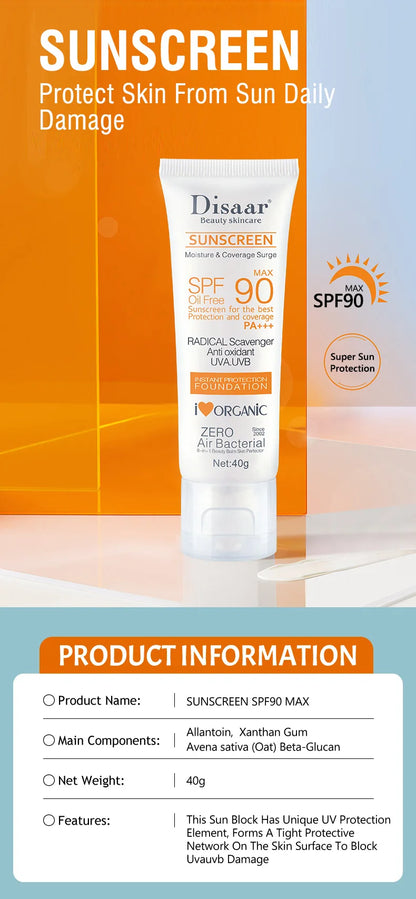 顔と体用の日焼け止め ウォータープルーフ SPF90+ UVサンクリーム 日焼け止め スキンプロテクティブクリーム アンチサン フェイシャル シーサイドプロテクションクリーム