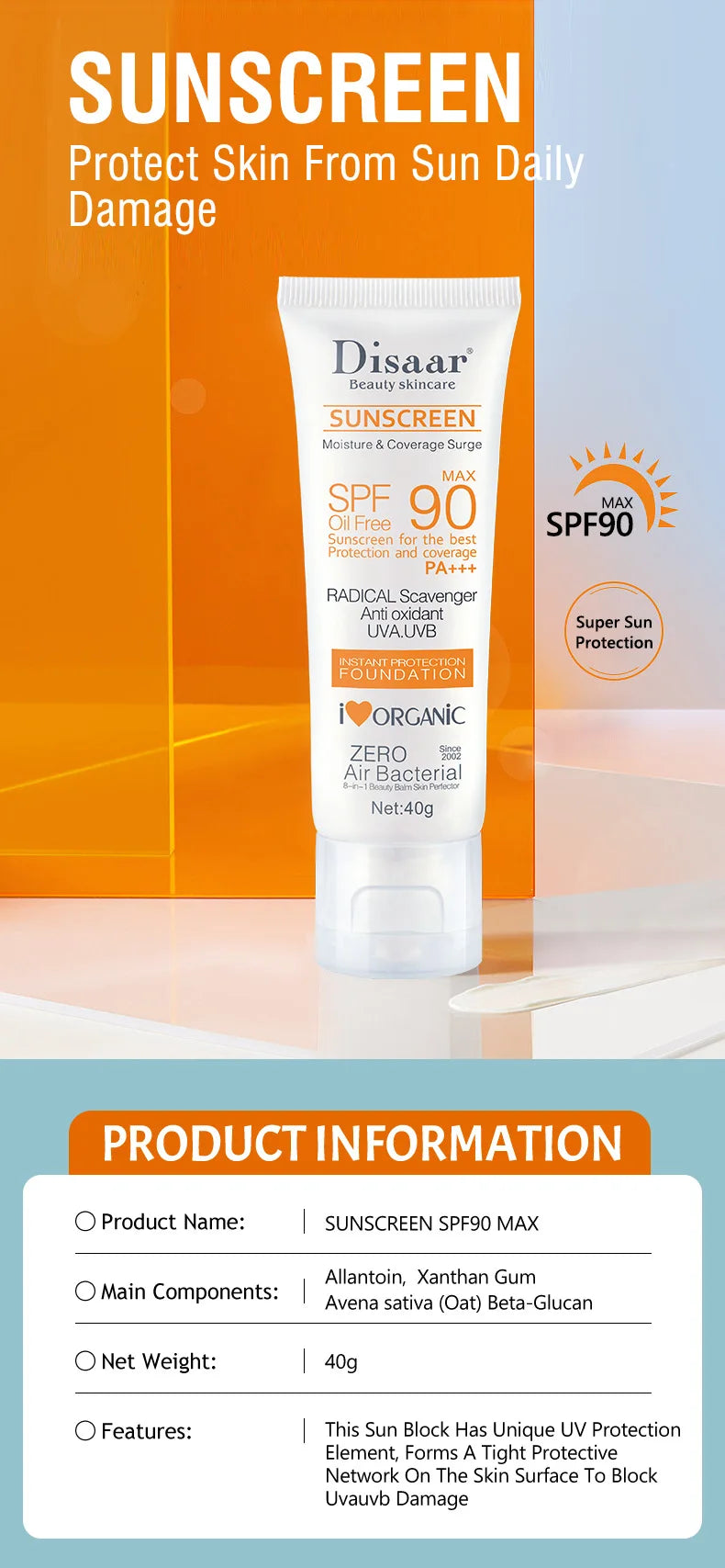 高SPF 顔用全身日焼け止め サンクリーム サンブロック スキンモイスチャライザー 栄養補給 UV保護クリーム 日焼け防止顔用クリーム