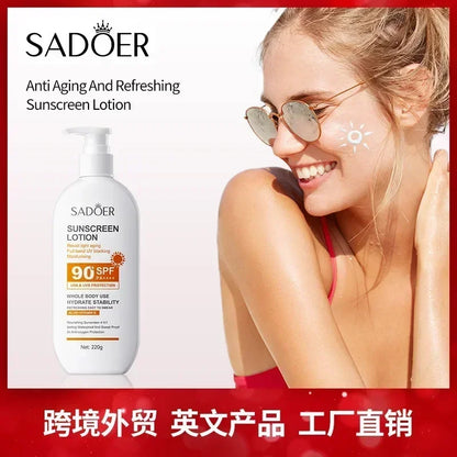 SPF90+ 日焼け止め、UVカット、美白日焼け止め、保湿、美白、顔と体用日焼け止め、スキンケア、アンチエイジング