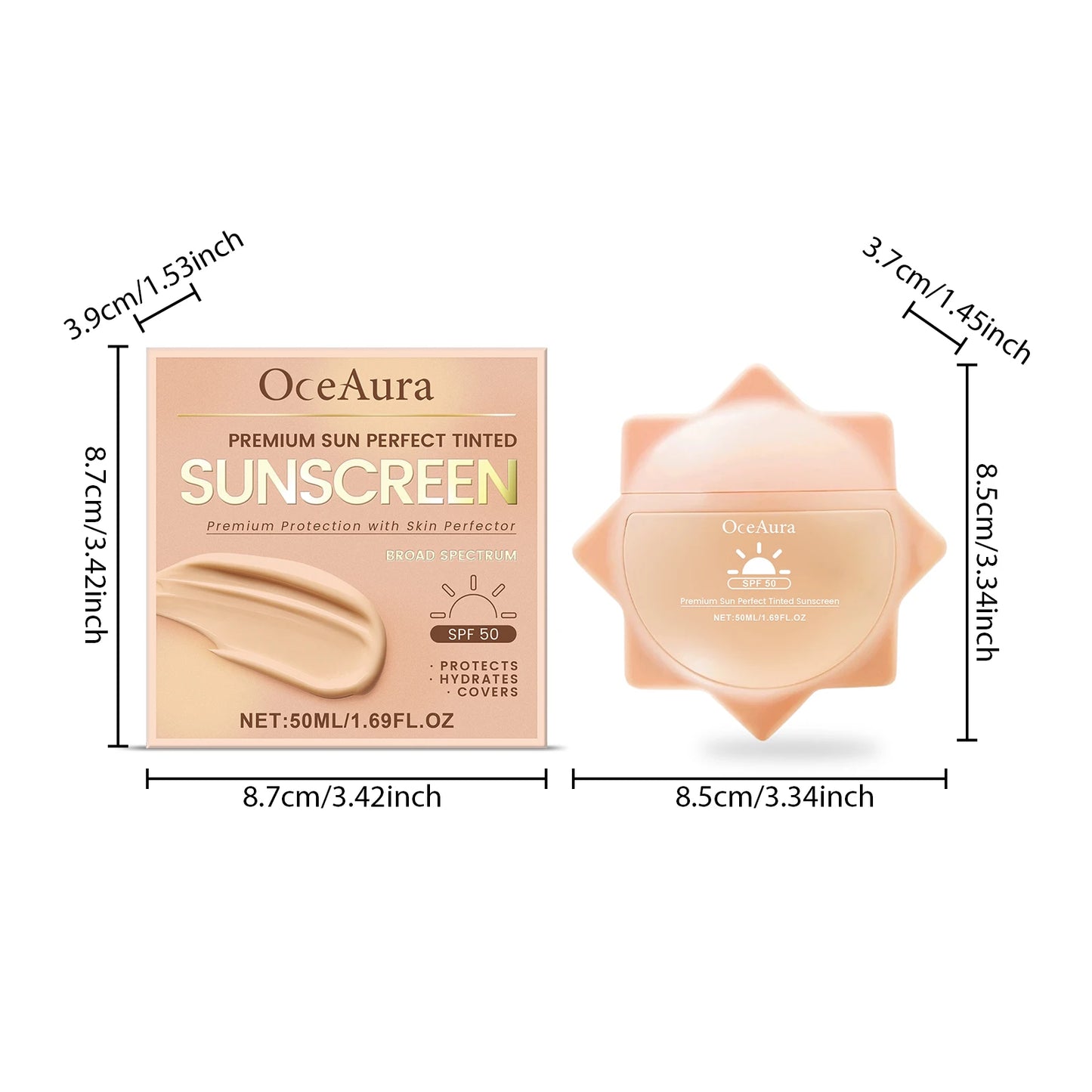 顔・全身用日焼け止め SPF50+ UV耐性 肌保護 日焼け防止 オイルコントロール 保湿 日焼け止めクリーム
