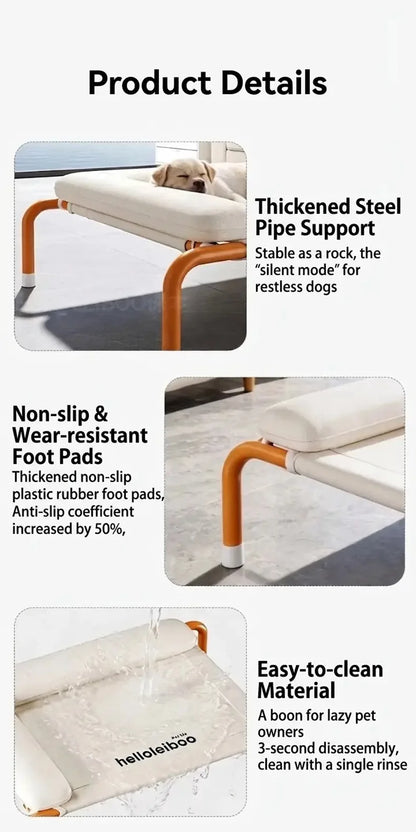 Dog camping bed, suitable for all seasons, removable and washable, off-the-ground and moisture-proof