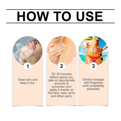 顔と全身用日焼け止め SPF50+ UV耐性 肌保護 日焼け防止 オイルコントロール 保湿 サンイソレーションクリーム