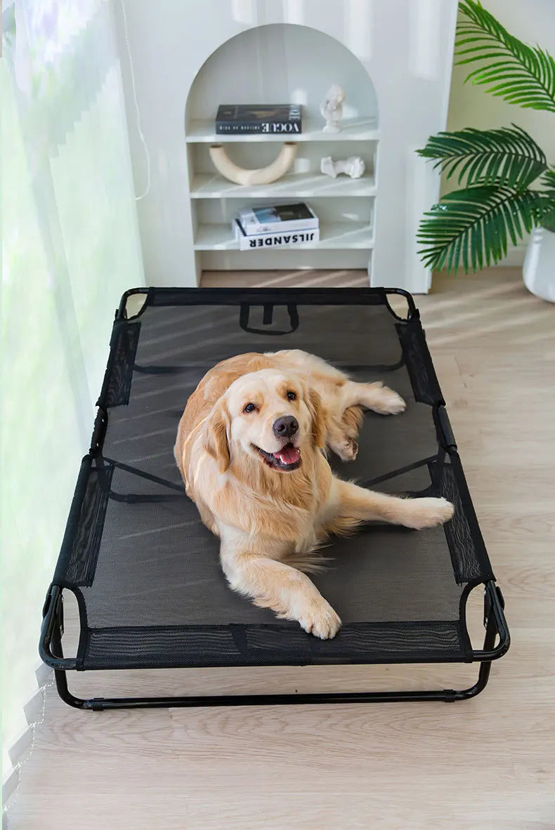 犬用ベッド 大型犬用通気性ドッグベッド キャンプ用スリーピングマット 犬小屋 防湿性 噛みつき防止 折りたたみ式犬小屋