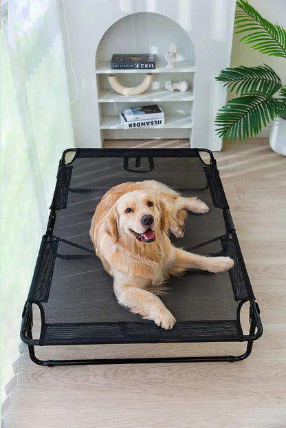 犬用ベッド 大型犬用通気性ドッグベッド キャンプ用スリーピングマット 犬小屋 防湿性 噛みつき防止 折りたたみ式犬小屋