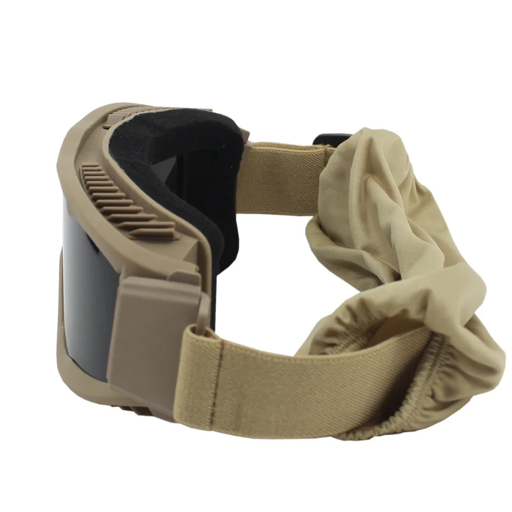 VULPO Tactical Goggles Airsoft Paintball Shooting Goggles Windproof Anti Fog Glasses Hiking Mountaineering Glasses by PETAL & GLOW