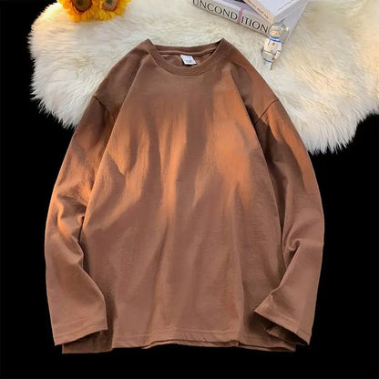 メンズ ブランクTシャツ ホワイト S-3XL オーバーサイズ 無地 ラージサイズ ファッション 長袖 トップス 男女兼用