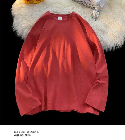 メンズ ブランクTシャツ ホワイト S-3XL オーバーサイズ 無地 ラージサイズ ファッション 長袖 トップス 男女兼用