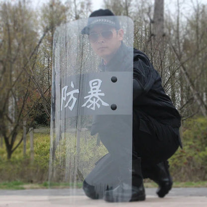 Riot Shield Security Handheld Transparent PC Square/Round Shield Campus Shield by PETAL & GLOW