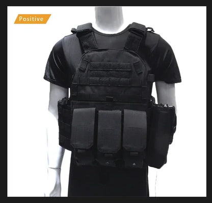 6094 Military Tactical Vest Body Armor Combat 1Army CS Gear Hunting Plate Carrier Airsoft Accessories Wargame Pouch Molle Vest by PETAL & GLOW