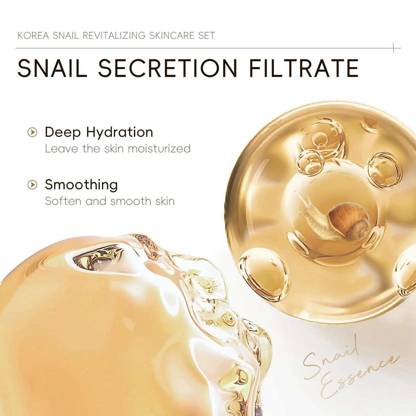 韓国カタツムリ スキンケアセット 5点セット（洗顔料、美容液、クリーム、化粧水、目元クリーム）コラーゲン配合