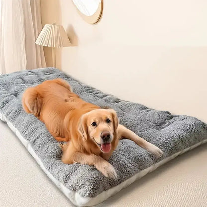 大型犬用ベッドマット 両面 冬用ゴールデンレトリバー向け暖か睡眠パッド
