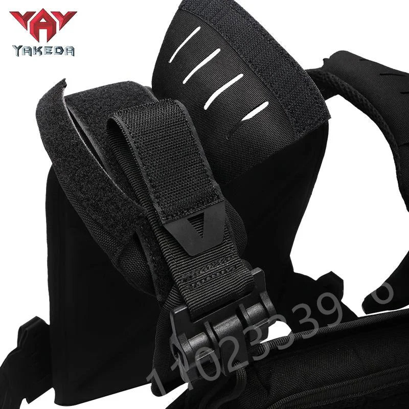 YAKEDA Tactical Vest Outdoor Hunting Plate Carrier Protective Adjustable Vest Airsoft Carrier Combat Equipment 6094 Vest by PETAL & GLOW
