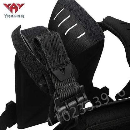 YAKEDA Tactical Vest Outdoor Hunting Plate Carrier Protective Adjustable Vest Airsoft Carrier Combat Equipment 6094 Vest by PETAL & GLOW