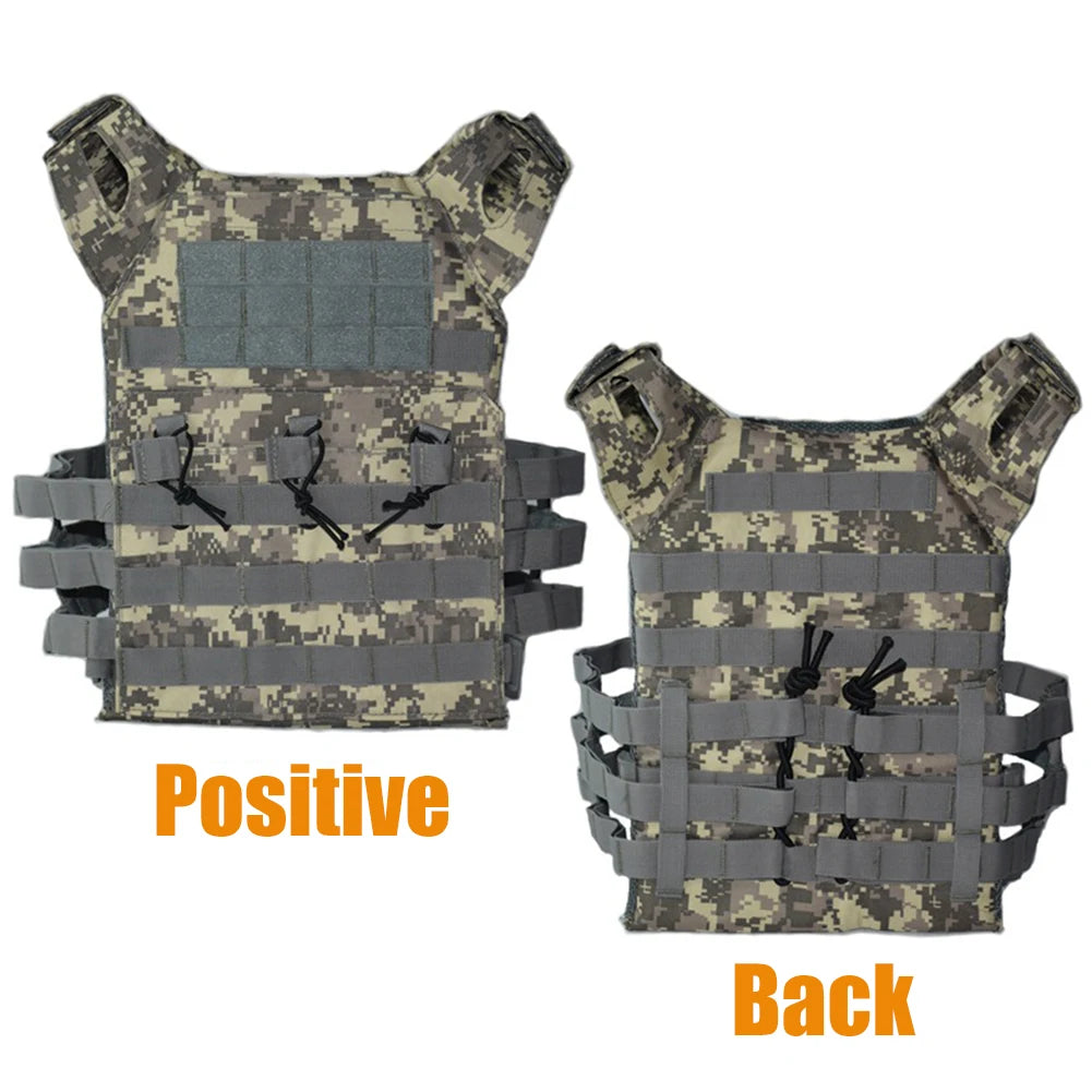 Tactical Hunting Tactical Vest Waterproof Outdoor Body Armor Lightweight JPC Molle Plate Carrier Vest for CS Game Jungle Gear by PETAL & GLOW