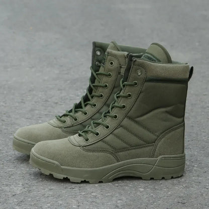 Tactical Boots Men Boots Special Force Desert Combat Boots Outdoor Hiking Boots Ankle Shoes Men Work Safty Shoes by PETAL & GLOW