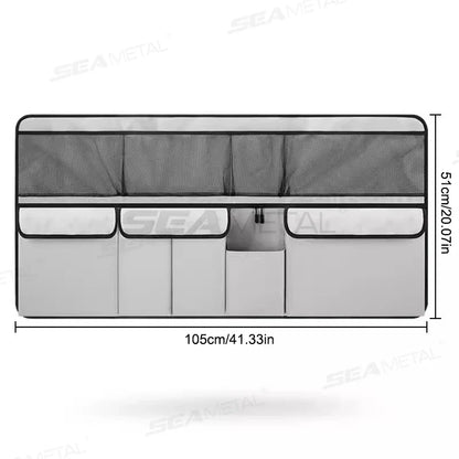 9ポケット 車用シートバックオーガナイザー 耐摩耗性オックスフォード布 グレー