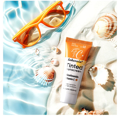 SPF40 色付き保湿VC日焼け止め スキンプロテクション リフレッシングメイクアップ サンスクリーンクリーム UVアンチエイジングレジスタンス 日焼け止め