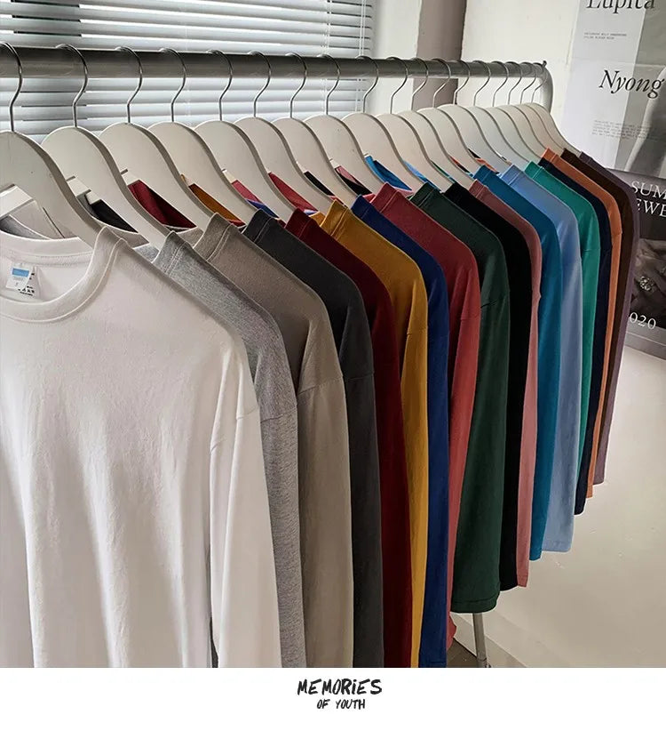メンズ ブランクTシャツ ホワイト S-3XL オーバーサイズ 無地 ラージサイズ ファッション 長袖 トップス 男女兼用