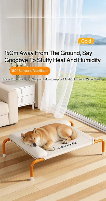Dog camping bed, suitable for all seasons, removable and washable, off-the-ground and moisture-proof