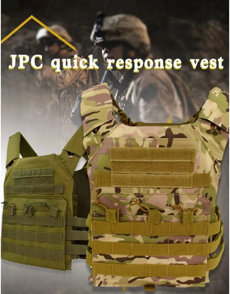 600D Body Armor Molle Hunting Lightweight Plate Carrier JPC tactical Vest With EVA Foam Board CS Game Jungle Security Equipment by PETAL & GLOW