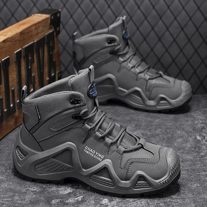 Men Tactical Boots Army Boots Mens Military Desert Waterproof Work Safety Shoes Climbing Hiking Shoes Ankle Men Outdoor Boots by PETAL & GLOW