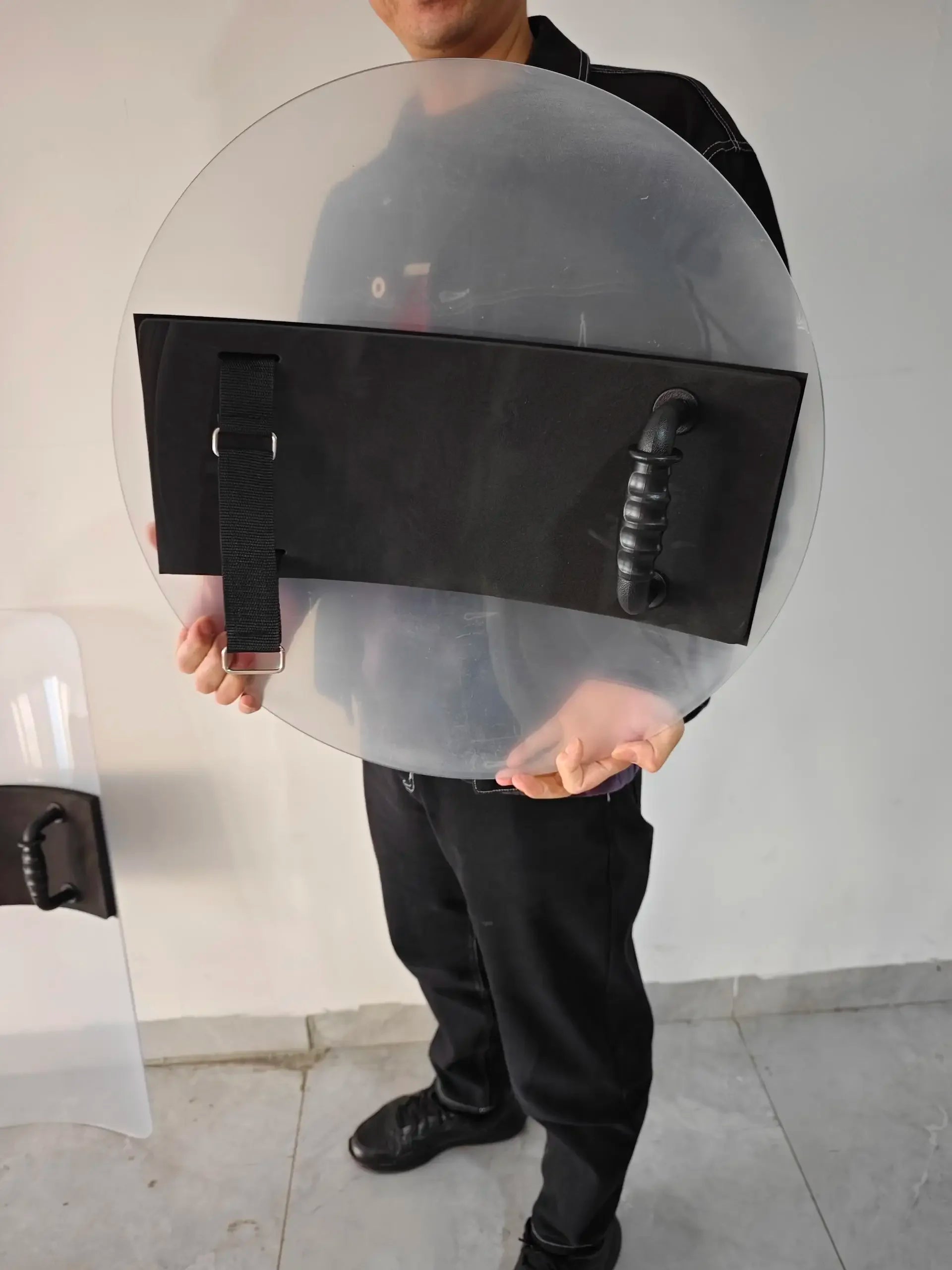 Riot Shield Security Handheld Transparent PC Square/Round Shield Campus Shield by PETAL & GLOW