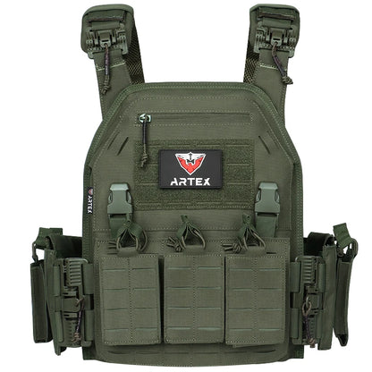 Artex New combat vest 6094 quick detachable light laser cut tactical vest black gear to carry airsoft carrier combat equipment by PETAL & GLOW