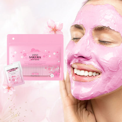 SAKURA スキンケアセット アイ＆フェイスケア（アイクリーム、洗顔料、フェイシャルオイル、リップマスク、ピールオフマスク）保湿 全肌質対応