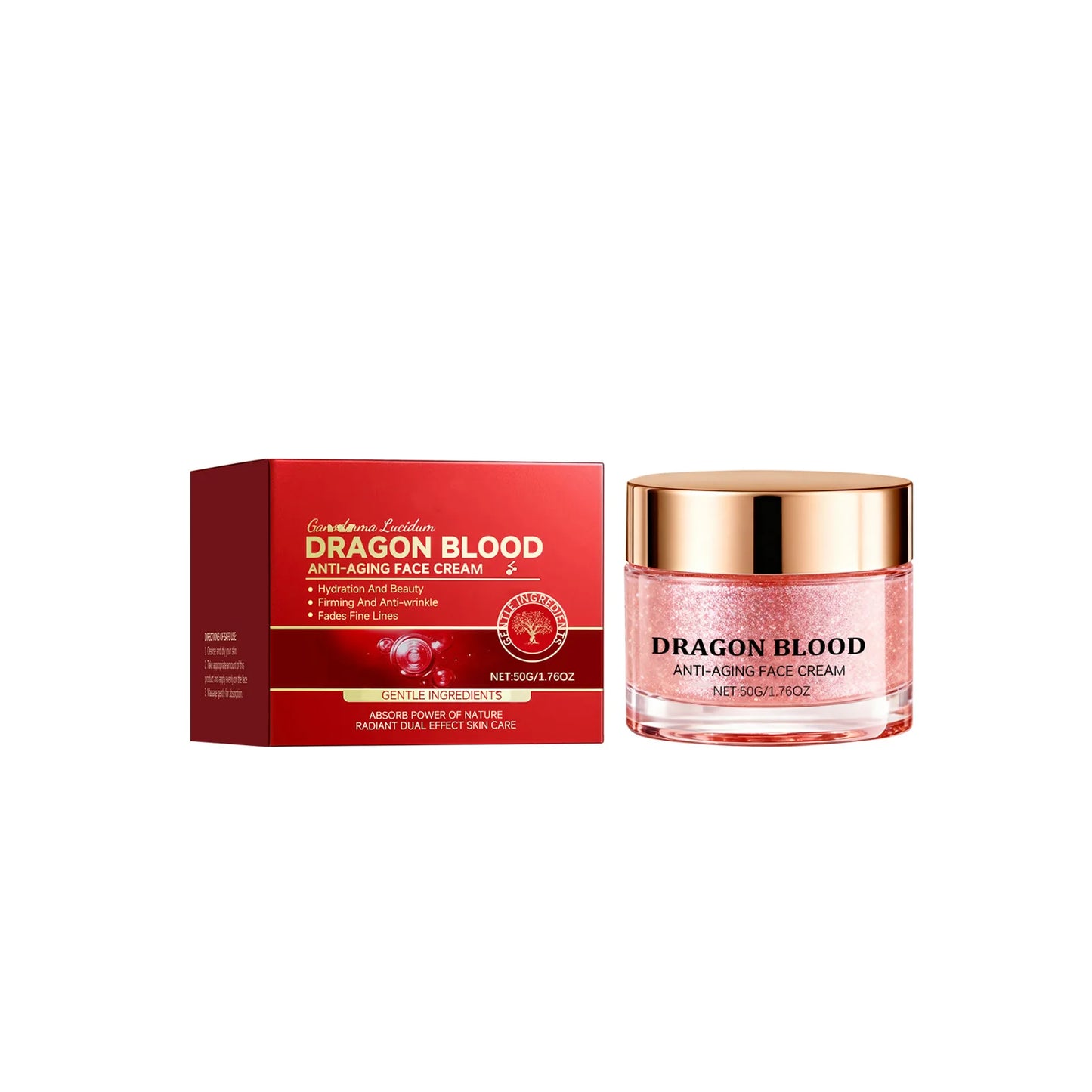 Dragon Blood Face Cream Anti Aging Fade Fine Lines Moisturizing Nourishing Skin Hydrating Improve Dry Skin Firming Face Care by PETAL & GLOW