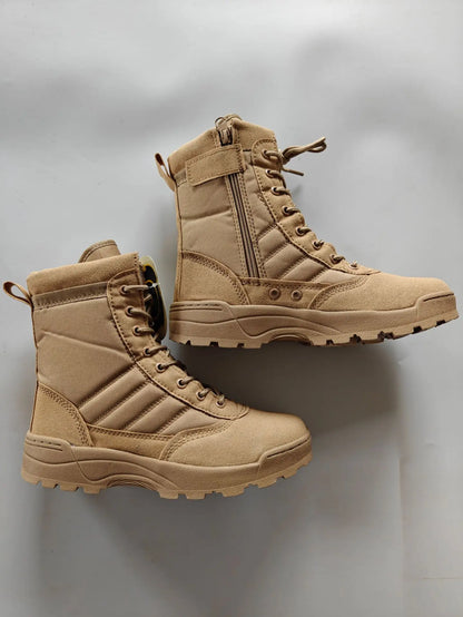 Tactical Military Boots Waterproof Special Force Desert Combat Army Boots Outdoor Hiking Ankle Boots for Men Ensure Safety Shoes by PETAL & GLOW